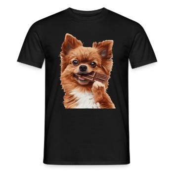 Chien - T-shirt homme - noir - Devant - AI Model Male 178 light (178cm)