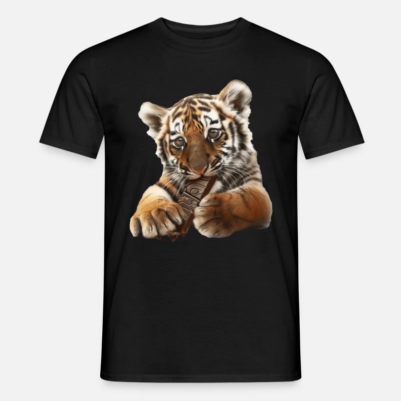 Tiger - Männer T-Shirt - Schwarz