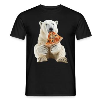 Polar bear - Men's T-Shirt - black - Front - AI Model Male 178 light (178cm)