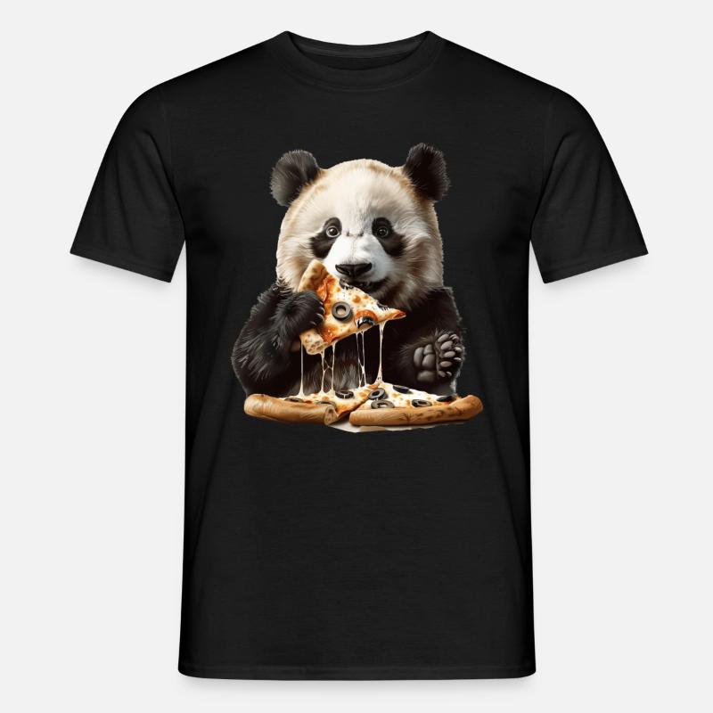 Panda - Männer T-Shirt - Schwarz