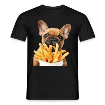 Chien - T-shirt homme - noir - Devant - AI Model Male 178 light (178cm)
