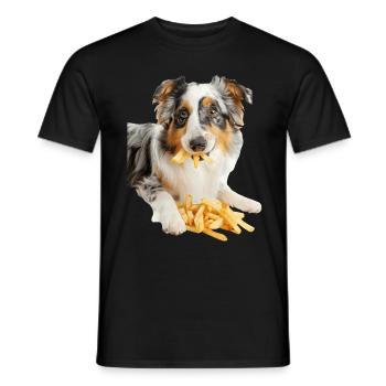 Australischer Schäferhund - Männer T-Shirt - Schwarz - Vorne - AI Model Male 178 light (178cm)