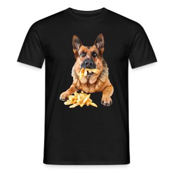 German Shepherd - Men's T-Shirt - black - Front - AI Model Male 178 light (178cm)