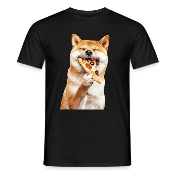 Shiba Inu - Men's T-Shirt - black - Front - AI Model Male 178 light (178cm)
