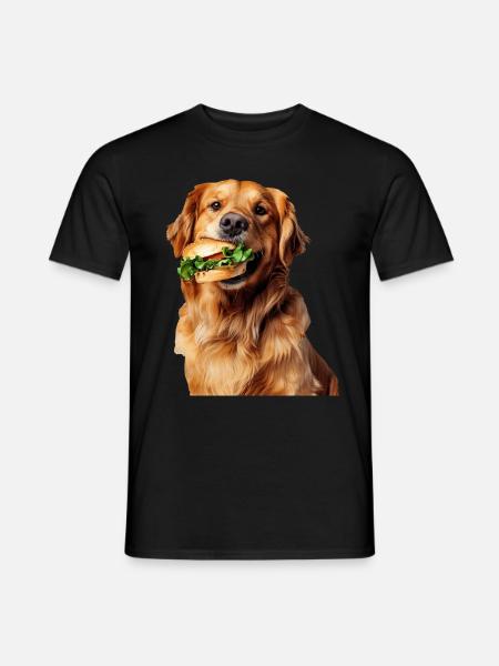 Golden retriever - T-shirt homme - noir