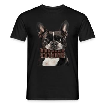Boston Terrier - Männer T-Shirt - Schwarz - Vorne - AI Model Male 178 light (178cm)