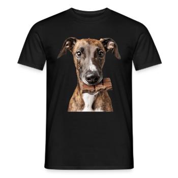 Windhund - Männer T-Shirt - Schwarz - Vorne - AI Model Male 178 light (178cm)