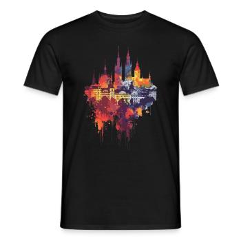 Elbing - Männer T-Shirt - Schwarz - Vorne - AI Model Male 178 light (178cm)