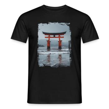 Japan - Männer T-Shirt - Schwarz - Vorne - AI Model Male 178 light (178cm)