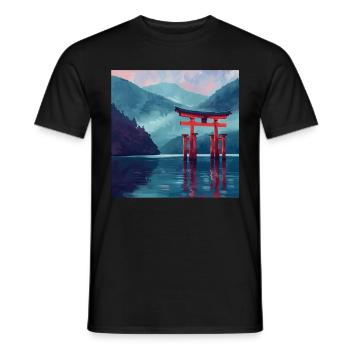 Japan - Männer T-Shirt - Schwarz - Vorne - AI Model Male 178 light (178cm)