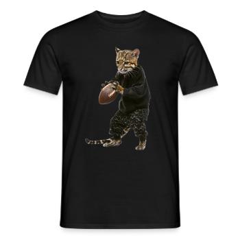 Ocelot Football - Men's T-Shirt - black - Front - AI Model Male 178 light (178cm)