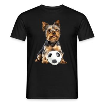 Yorkshire Terrier - Männer T-Shirt - Schwarz - Vorne - AI Model Male 178 light (178cm)
