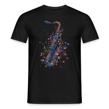 Saxophone - T-shirt homme - noir - Devant - AI Model Male 178 light (178cm)