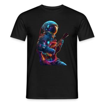 Astronauten Ukulele - Männer T-Shirt - Schwarz - Vorne - AI Model Male 178 light (178cm)