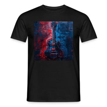 Guitare - T-shirt homme - noir - Devant - AI Model Male 178 light (178cm)