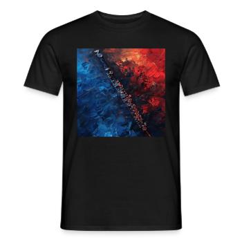 Flûte - T-shirt homme - noir - Devant - AI Model Male 178 light (178cm)