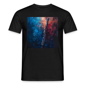 Flûte - T-shirt homme - noir - Devant - AI Model Male 178 light (178cm)