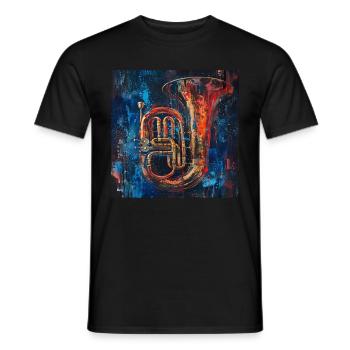 Tuba - T-shirt homme - noir - Devant - AI Model Male 178 light (178cm)