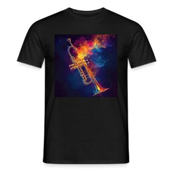 Trumpet - Men's T-Shirt - black - Front - AI Model Male 178 light (178cm)