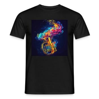 Tuba - T-shirt homme - noir - Devant - AI Model Male 178 light (178cm)