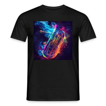 Tuba - T-shirt homme - noir - Devant - AI Model Male 178 light (178cm)