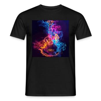 Ukulélé - T-shirt homme - noir - Devant - AI Model Male 178 light (178cm)
