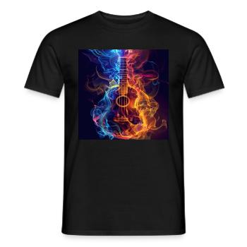 Ukulele - Männer T-Shirt - Schwarz - Vorne - AI Model Male 178 light (178cm)
