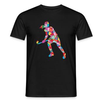 Joueur de hockey Joueur de hockey Fille Hockey sur gazon - T-shirt homme - noir - Devant - AI Model Male 178 light (178cm)