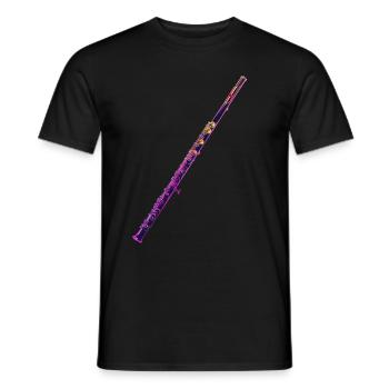Flûte traversière - T-shirt homme - noir - Devant - AI Model Male 178 light (178cm)