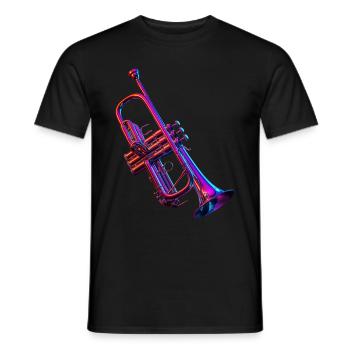 Trompete - Männer T-Shirt - Schwarz - Vorne - AI Model Male 178 light (178cm)