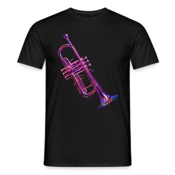Trompete - Männer T-Shirt - Schwarz - Vorne - AI Model Male 178 light (178cm)