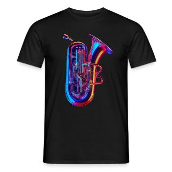 Tuba - T-shirt homme - noir - Devant - AI Model Male 178 light (178cm)