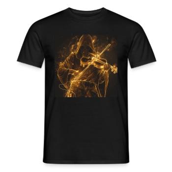 Violine - Männer T-Shirt - Schwarz - Vorne - AI Model Male 178 light (178cm)