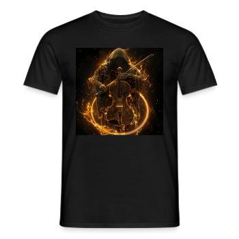 Violine - Männer T-Shirt - Schwarz - Vorne - AI Model Male 178 light (178cm)