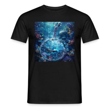 Banjo - Männer T-Shirt - Schwarz - Vorne - AI Model Male 178 light (178cm)
