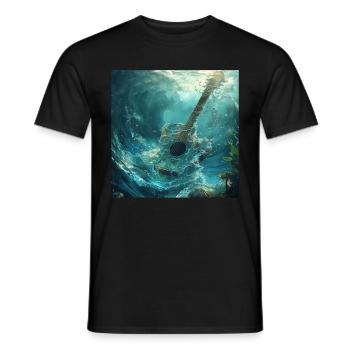 Gitarre - Männer T-Shirt - Schwarz - Vorne - AI Model Male 178 light (178cm)