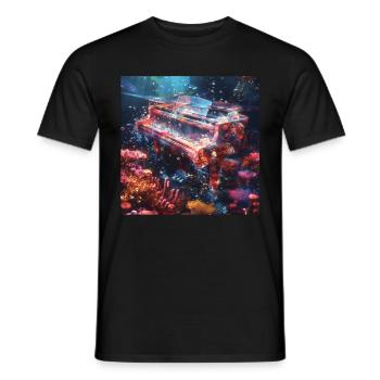 Klavier - Männer T-Shirt - Schwarz - Vorne - AI Model Male 178 light (178cm)
