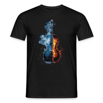Violine - Männer T-Shirt - Schwarz - Vorne - AI Model Male 178 light (178cm)