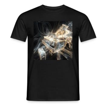 Klavier - Männer T-Shirt - Schwarz - Vorne - AI Model Male 178 light (178cm)