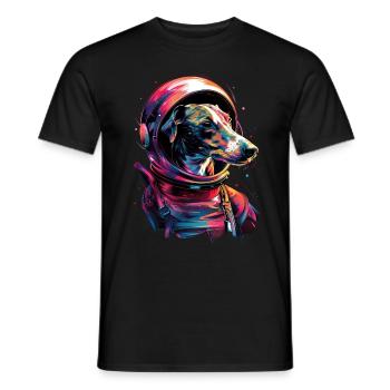 Whippet - Männer T-Shirt - Schwarz - Vorne - AI Model Male 178 light (178cm)