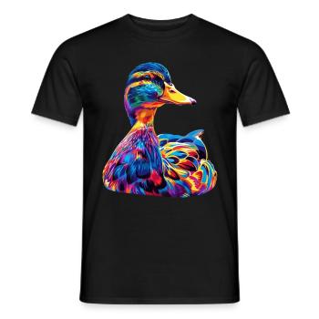 Ente - Männer T-Shirt - Schwarz - Vorne - AI Model Male 178 light (178cm)