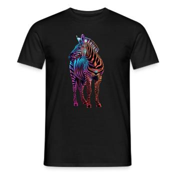 Zebra - Männer T-Shirt - Schwarz - Vorne - AI Model Male 178 light (178cm)