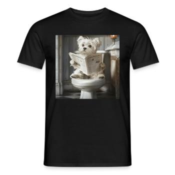 Maltesisch - Männer T-Shirt - Schwarz - Vorne - AI Model Male 178 light (178cm)