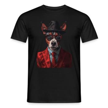 Australischer Treibhund - Männer T-Shirt - Schwarz - Vorne - AI Model Male 178 light (178cm)