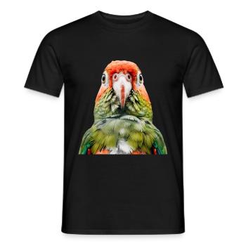 Sittiche - Männer T-Shirt - Schwarz - Vorne - AI Model Male 178 light (178cm)