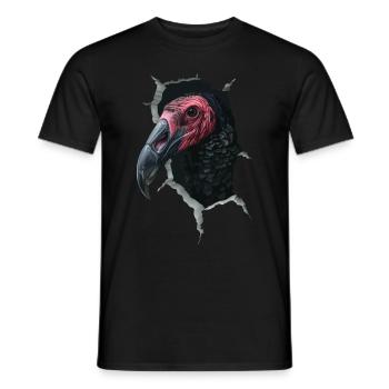 Geier - Männer T-Shirt - Schwarz - Vorne - AI Model Male 178 light (178cm)