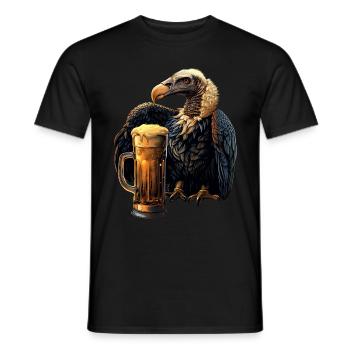 Geier Bier - Männer T-Shirt - Schwarz - Vorne - AI Model Male 178 light (178cm)