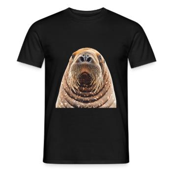 Walross - Männer T-Shirt - Schwarz - Vorne - AI Model Male 178 light (178cm)