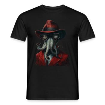 Tintenfisch - Männer T-Shirt - Schwarz - Vorne - AI Model Male 178 light (178cm)