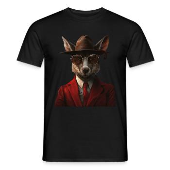 Wallaby - Männer T-Shirt - Schwarz - Vorne - AI Model Male 178 light (178cm)